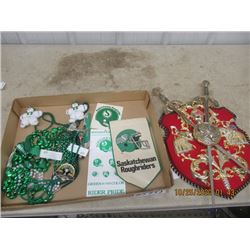 Sask Rough Riders Collectors Items, & Sword Display