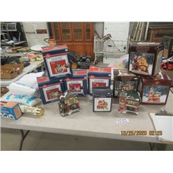 8 Pcs of Christmas Village & Access - Norman Rockwell, Plus More!