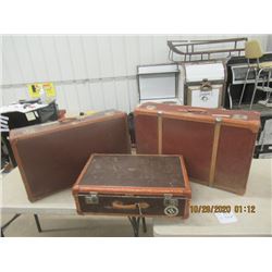 Vintage 3 Pc Luggage Set