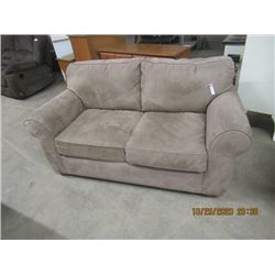 Microsued Loveseat- Light Brown