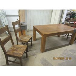 Table & 4 Chairs  40" x 68"