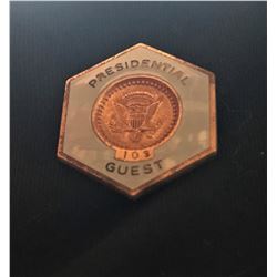 Richard Nixon Guest ID Pin & Certificate