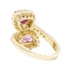 Image 3 : 3.36 ctw Pink Sapphire and Diamond Ring - 14KT Yellow Gold