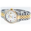 Image 3 : Rolex Mens 2 Tone Mother Of Pearl Diamond 36MM Oyster Perpetual Datejust