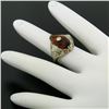 Image 8 : Antique Art Deco 14kt White Gold 3.06 ctw Citrine and Diamond Filigree Ring