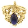 Image 1 : Estate 14kt Yellow Gold 1.98 ctw Amethyst Coral Reef Nugget Cocktail Ring