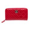 Image 4 : Chanel Red Quilted Leather Coco Boy Zip-Around Wallet
