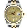 Image 1 : Rolex Mens 2 Tone Champagne Index 36MM Oyster Perpetual Datejust Wristwatch