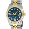 Image 1 : Rolex Mens 2 Tone Blue MOP Diamond 36MM Datejust Wristwatch
