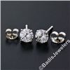 Image 1 : New Classic 14kt White Gold 0.75 ctw Round Brilliant Diamond Stud Earrings