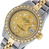 Image 5 : Rolex Ladies 2 Tone Champagne Diamond Oyster Perpetual Datejust Wriswatch 26MM