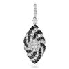 Image 1 : 18k White Gold 1.55CTW Diamondand Black Diamonds Pendant, (VS1-VS2/G)