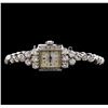 Image 1 : Hamilton 14KT White Gold Diamond Vintage Ladies Watch
