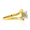 Image 8 : 14kt Yellow Gold 0.70 ctw Marquise Diamond Solitaire Bypass Ring w/ Baguette Acc
