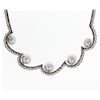 Image 7 : Platinum 10.25 ctw Diamond & Floating South Sea Pearl Statement Necklace