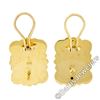 Image 6 : Scott Gauthier 18kt Yellow Gold Rectangular Banded Agate Earrings