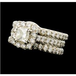 1.75 ctw Diamond Engagement Ring - 14KT White Gold