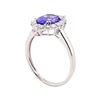 Image 4 : 1.75 ctw Tanzanite and Diamond Ring - Platinum