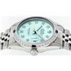 Image 5 : Rolex Mens Stainless Steel Blue Diamond & Sapphire 36MM Datejust Wristwatch