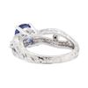 Image 3 : 1.88 ctw Sapphire and Diamond Ring - 18KT White Gold