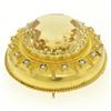 Image 3 : 14k Yellow Gold 49 ctw Natural Citrine & Pearl Brooch Pin Pendant