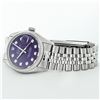 Image 5 : Rolex Mens Stainless Steel Purple Diamond 36MM Datejust Wristwatch