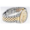 Image 5 : Rolex Mens 2T Champagne Tapestry Index 36MM Oyster Perpetual Datejust