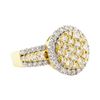 2.26 ctw Diamond Ring - 18KT Yellow With Rhodium Plating Gold
