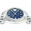 Image 2 : Rolex Mens Stainless Blue Diamond 36MM Oyster Perpetaul Datejust