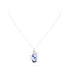 Image 1 : 3.00 ctw Blue Lace Agate Pendant & Chain - 14KT White Gold