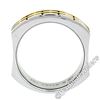 Image 5 : Men's Stainless Steel w/ 18kt Yellow Gold Brick Domed Matte Finish Band Ring