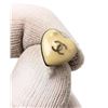 Image 3 : Chanel Cream Black CC Logo Heart Earrings