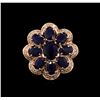 Image 2 : 14KT Rose Gold 9.91 ctw Sapphire Ring