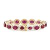 Image 2 : 40.27 ctw Ruby and Diamond Bracelet - 14KT Yellow Gold