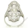 Image 7 : Art Deco Platinum 1.20 ctw Old European Diamond Long Filigree Dinner Ring