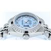 Image 4 : Rolex Ladies Stainless Steel Sky Blue Diamond & Sapphire Datejust Wristwatch