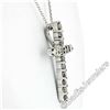 Image 5 : New 14kt White Gold 1.52 ctw Fancy Colored Round Diamond Cross Pendant Necklace