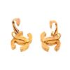 Image 4 : Chanel Vintage Gold Rhinestone CC Clip On Earrings
