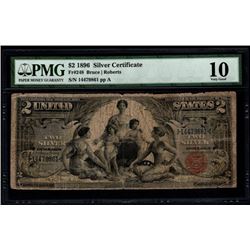 1896 $2 Educational Silver Certificate PMG 10