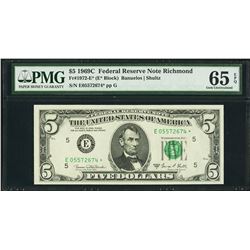 1969C $5 Richmond Federal Reserve STAR Note PMG 65EPQ