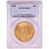 Image 1 : 1928 $20 St. Gaudens Double Eagle Gold Coin PCGS MS65