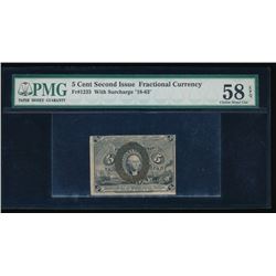 5 Cent Second Issue Fractional Note PMG 58EPQ