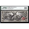 1896 $5 Educational Silver Certificate PMG 58EPQ