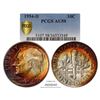 1954-D Roosevelt Dime Coin PCGS AU58 Amazing Toning