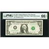 Image 1 : 1974 $1 Radar Serial Boston Federal Reserve Note PMG 66EPQ