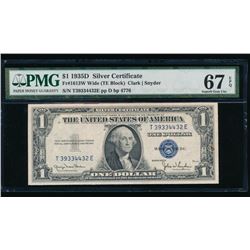 1935D $1 Silver Certificate PMG 67EPQ