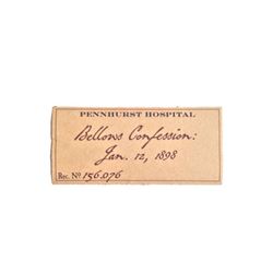 Scary Stories Confession Label Jan 12 1898 Movie Props