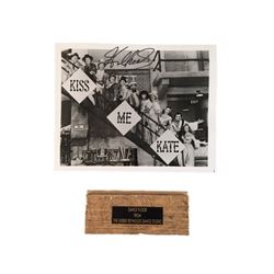 "Kiss Me Kate" Signed Headshot and Piece of Debbie Reynolds Studio Dance Floor