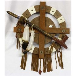 Native American Medicine Wheel with Peace Pipe