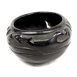 Santa Clara Carved Avanyu Pottery Bowl, M. Tafoya